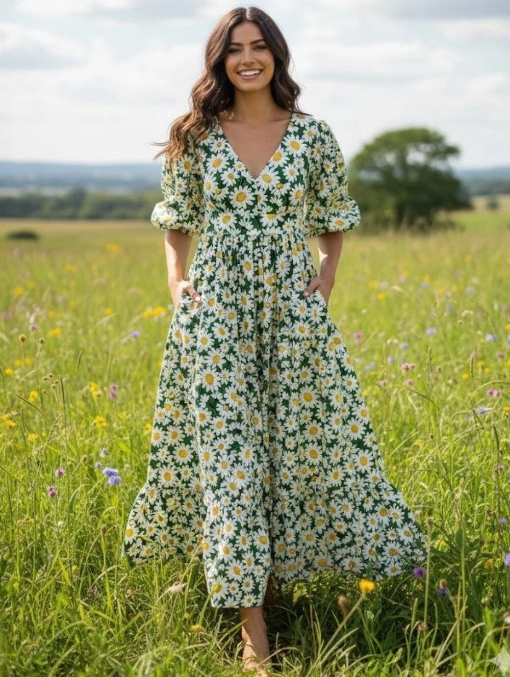 The dress in the image is the Kate Spade New York Bodega Daisy